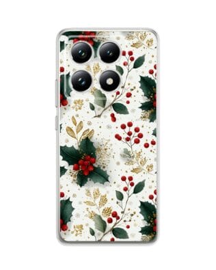 Etui do Xiaomi 14T Pro przeźroczyste, silikonowe Flexi, Przytulne święta, Ozdoby świąteczne