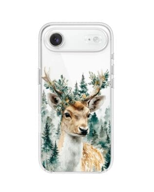 Etui do iPhone Air przeźroczyste, silikonowe Flexi, Przytulne święta, Leśny jelonek
