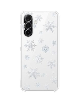 Etui do Samsung Galaxy A26 5G przeźroczyste, silikonowe Flexi, Zimowa magia, Delikatne płatki śniegu