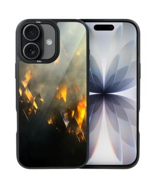 Etui do iPhone 17 IBIZU DropGuard Matt z MagSafe, Twilight Dreams, Golden Sparks