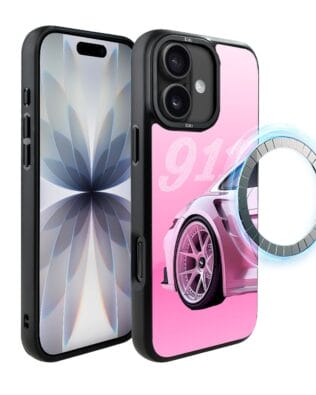 Etui do iPhone 17 IBIZU DropGuard Matt z MagSafe, TechDrive, 911 różowe