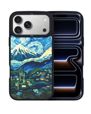 Etui do iPhone 17 Pro IBIZU DropGuard Matt z MagSafe, Van Gogh, gwieździsta noc