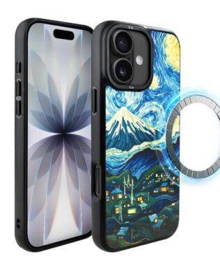 Etui do iPhone 17 IBIZU DropGuard Matt z MagSafe, Van Gogh, Gwieździsta noc