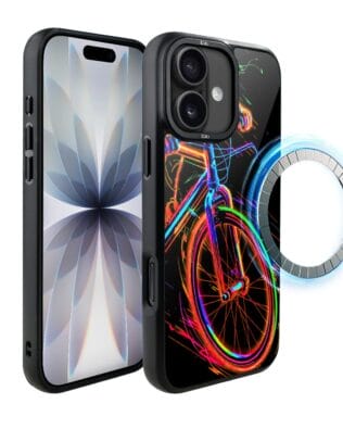 Etui do iPhone 17 IBIZU DropGuard Matt z MagSafe, #ElectroMove, Rowerowa wibracja