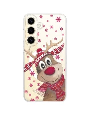 Etui do Samsung Galaxy S24 Plus z MagSafe przeźroczyste, silikonowe Flexi, Renifer