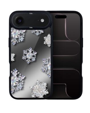 Etui do iPhone Air IBIZU DropGuard Matt z MagSafe, Zimowa magia, Królewskie płatki śniegu