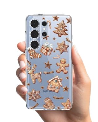 Etui do Samsung Galaxy S25 Ultra przeźroczyste, silikonowe Flexi, Magia pierniczków