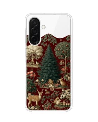 Etui do Samsung Galaxy A26 5G z MagSafe przeźroczyste, silikonowe Flexi, Zimowa magia, świąteczny las