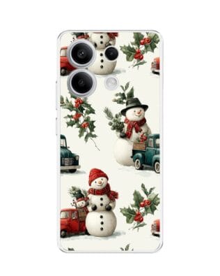 Etui do Xiaomi Redmi Note 13 Pro 5G przeźroczyste, silikonowe Flexi, Przytulne święta, Zimowe miasteczko