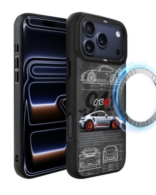 Etui do iPhone 17 Pro IBIZU DropGuard Matt z MagSafe, TechDrive, 911 GT3 RS
