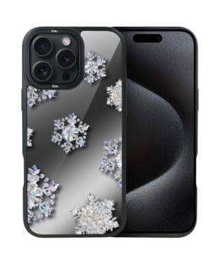 Etui do iPhone 15 Pro Max IBIZU DropGuard Matt z MagSafe, Zimowa magia, Królewskie płatki śniegu