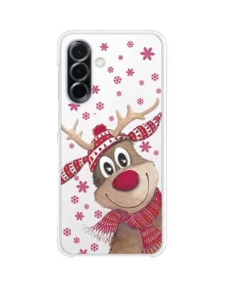 Etui do Samsung Galaxy A26 5G przeźroczyste, silikonowe Flexi, Renifer