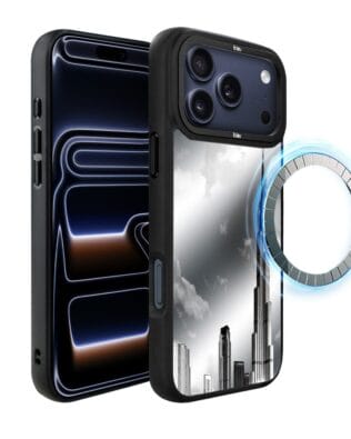 Etui do iPhone 17 Pro IBIZU DropGuard Matt z MagSafe, Noir City, Burj Khalifa