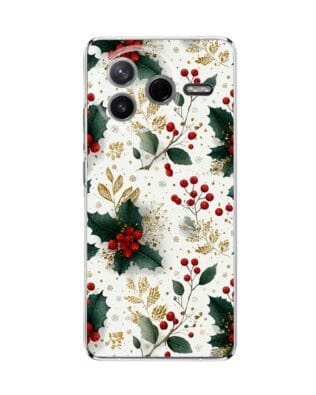 Etui do Xiaomi POCO F7 Pro przeźroczyste, silikonowe Flexi, Przytulne święta, Ozdoby świąteczne