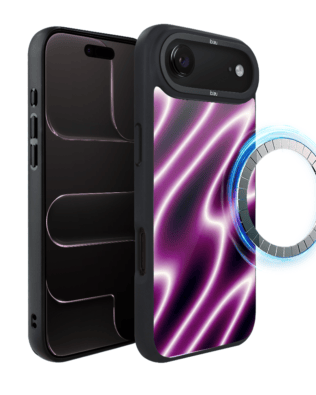 Etui do iPhone Air IBIZU DropGuard Matt z MagSafe, Twilight Dreams, Neonowa fala