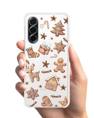 Etui do Samsung Galaxy A26 5G przeźroczyste, silikonowe Flexi, Magia pierniczków
