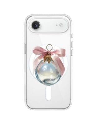 Etui do iPhone Air z MagSafe przeźroczyste, silikonowe Flexi, Przytulne święta, Kryształowa bombka