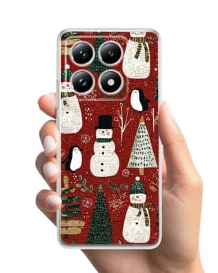 Etui do Xiaomi 14T przeźroczyste, silikonowe Flexi, Przytulne święta, Rustykalna świąteczna kraina