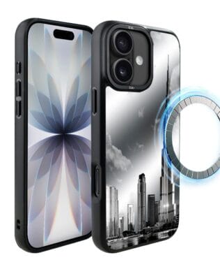 Etui do iPhone 17 IBIZU DropGuard Matt z MagSafe, Noir City, Burj Khalifa