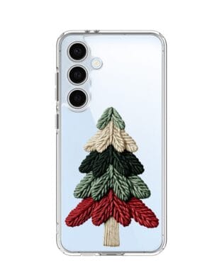 Etui do Samsung Galaxy S24 FE przeźroczyste, silikonowe Flexi, Przytulne święta, Dziana choinka