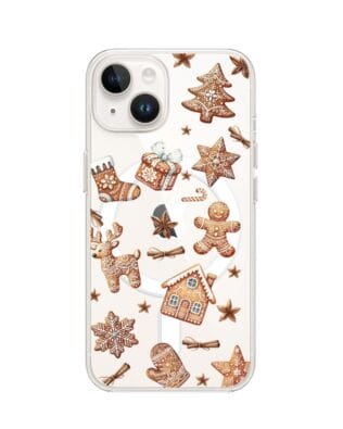 Etui do iPhone 13 Mini z MagSafe przeźroczyste, silikonowe Flexi, Magia pierniczków