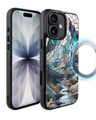 Etui do iPhone 17 IBIZU DropGuard Matt z MagSafe, Barwy Szkła, Górski Potok