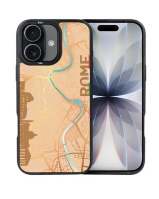 Etui do iPhone 17 IBIZU DropGuard Matt z MagSafe, mapy świata, Rome