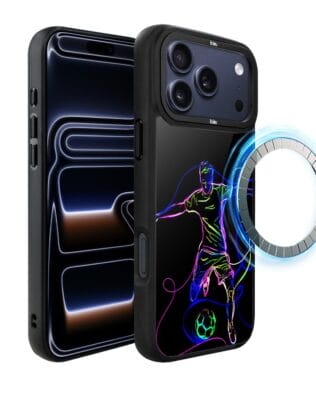 Etui do iPhone 17 Pro IBIZU DropGuard Matt z MagSafe, #ElectroMove, Moc football’u