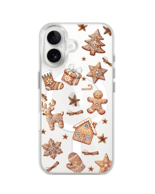 Etui do iPhone 16 z MagSafe przeźroczyste, silikonowe Flexi, Magia pierniczków