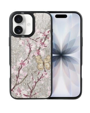 Etui do iPhone 17 IBIZU DropGuard Matt z MagSafe, Modern Classics, Mozaika kwitnącej wiśni