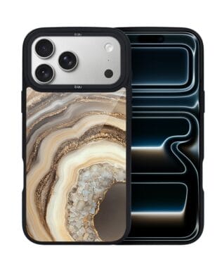 Etui do iPhone 17 Pro IBIZU DropGuard Matt z MagSafe, Ethereal Essence, Miodowy Agat