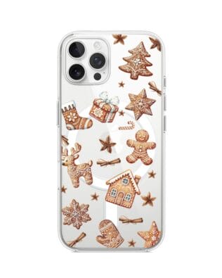 Etui do iPhone 12 Pro Max z MagSafe przeźroczyste, silikonowe Flexi, Magia pierniczków