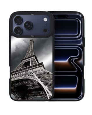 Etui do iPhone 17 Pro IBIZU DropGuard Matt z MagSafe, Noir City, Wieża Eiffla