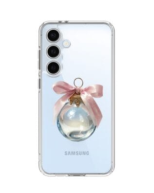 Etui do Samsung Galaxy S24 FE przeźroczyste, silikonowe Flexi, Przytulne święta, Kryształowa bombka