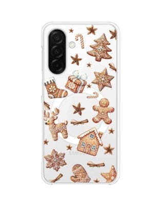 Etui do Samsung Galaxy A26 5G z MagSafe przeźroczyste, silikonowe Flexi, Magia pierniczków