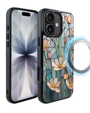 Etui do iPhone 17 IBIZU DropGuard Matt z MagSafe, Barwy Szkła, Szept kwiatów polnych