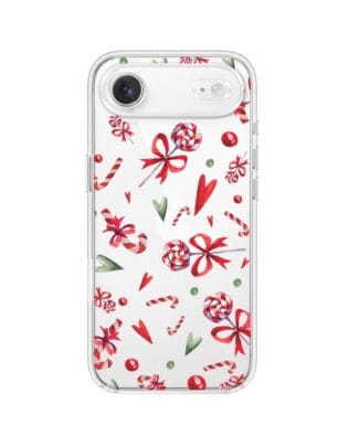 Etui do iPhone Air przeźroczyste, silikonowe Flexi, Cukierki świąteczne