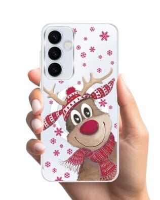 Etui do Samsung Galaxy A35 5G z MagSafe przeźroczyste, silikonowe Flexi, Renifer