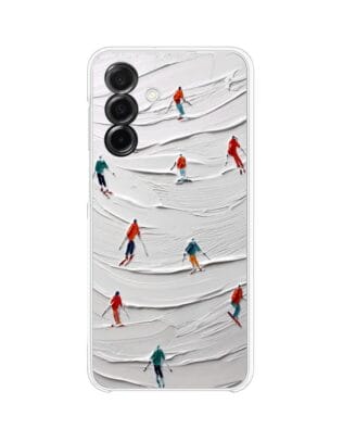 Etui do Samsung Galaxy A26 5G przeźroczyste, silikonowe Flexi, Zimowa magia, Narciarski obraz
