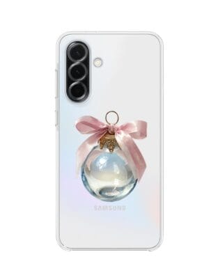 Etui do Samsung Galaxy A36 5G przeźroczyste, silikonowe Flexi, Przytulne święta, Kryształowa bombka
