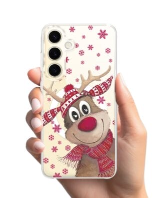 Etui do Samsung Galaxy S24 Plus z MagSafe przeźroczyste, silikonowe Flexi, Renifer