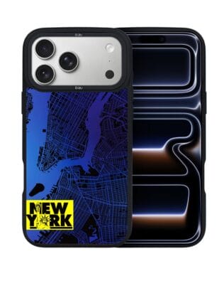 Etui do iPhone 17 Pro IBIZU DropGuard Matt z MagSafe, mapy świata, New York