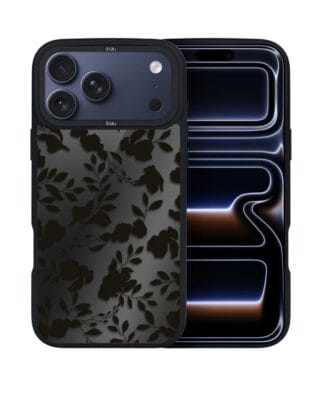 Etui do iPhone 17 Pro IBIZU DropGuard Matt z MagSafe, Midnight, Cienie liści