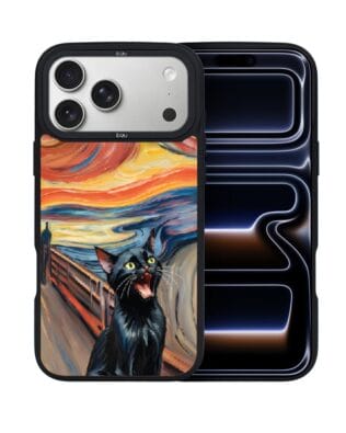 Etui do iPhone 17 Pro IBIZU DropGuard Matt z MagSafe, Edvard Munch, krzyk kota