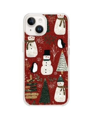 Etui do iPhone 13 przeźroczyste, silikonowe Flexi, Przytulne święta, Rustykalna świąteczna kraina