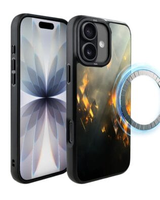 Etui do iPhone 17 IBIZU DropGuard Matt z MagSafe, Twilight Dreams, Golden Sparks