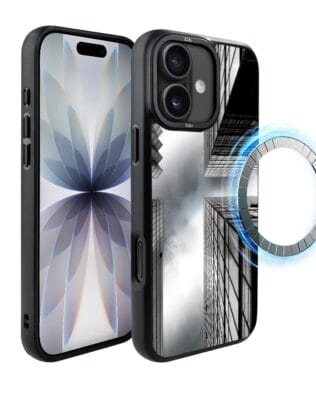 Etui do iPhone 17 IBIZU DropGuard Matt z MagSafe, Noir City, Drapacze chmur