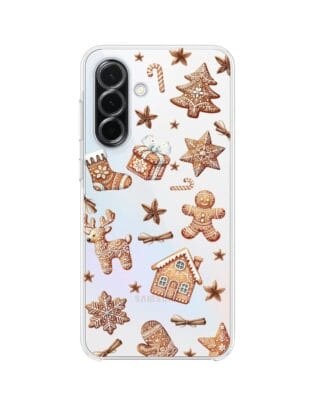 Etui do Samsung Galaxy A36 5G przeźroczyste, silikonowe Flexi, Magia pierniczków