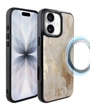 Etui do iPhone 17 IBIZU DropGuard Matt z MagSafe, Ethereal Essence, Szampańskie Złoto