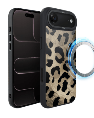Etui do iPhone Air IBIZU DropGuard Matt z MagSafe, Zew Natury, Dziki Leopard